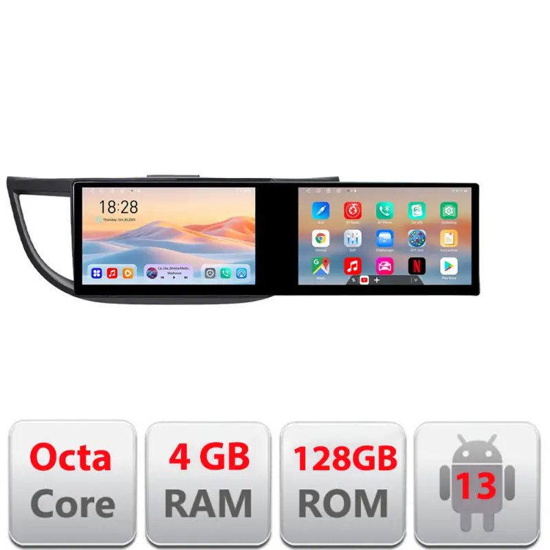 Navigatie Honda CR-V 2012-2016 Edotec 2 ecrane 21.6 inch 4GB+128GB Android Livrare rapidă