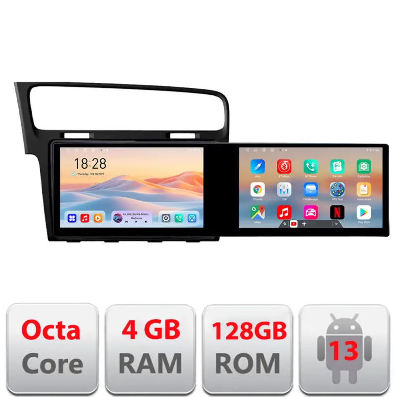 Cel mai bun preț Navigatie Android VW Golf 7 Edotec Kit 491, 21.6 inch, 4GB RAM, 128GB