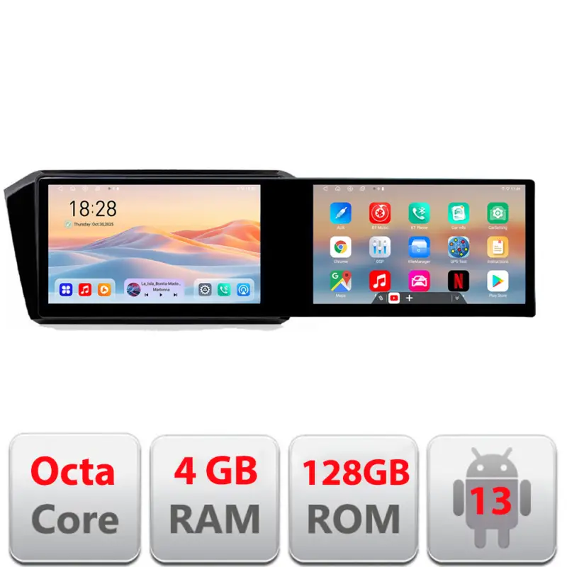 Mai ieftin Navigatie Android VW Passat B8 2015+ cu 2 ecrane 21.6 inch, 4GB RAM, 128GB