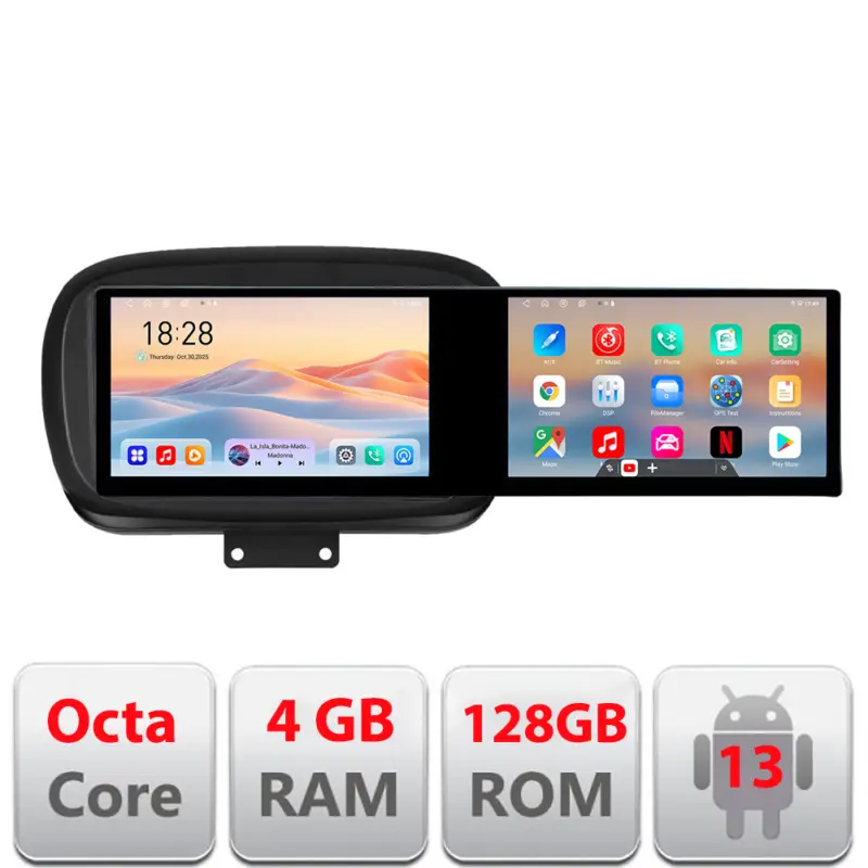 Retur ușor Navigatie Android Fiat 500X 2015+ Edotec 21.6 inch, 4GB RAM, 128GB