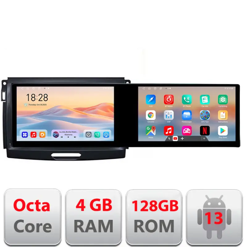 Navigatie Android Ford Ranger 2015-2020 Edotec 10.5 inch 4GB+128GB Retur ușor