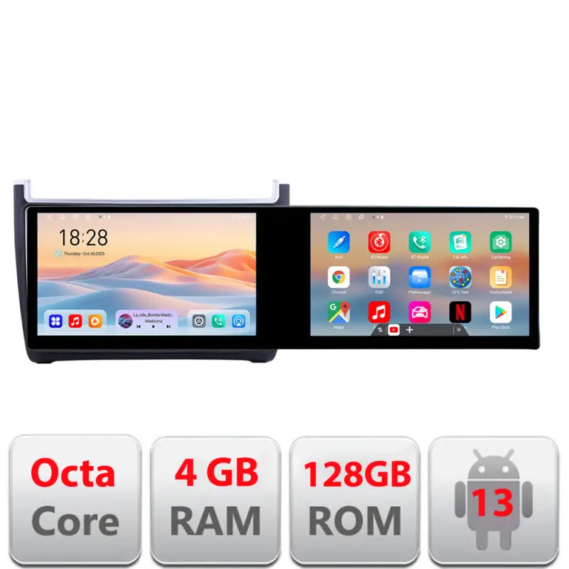 Navigatie Android VW Polo 2014+ Edotec, 21.6 inch, 4GB RAM, 128GB Plată securizată