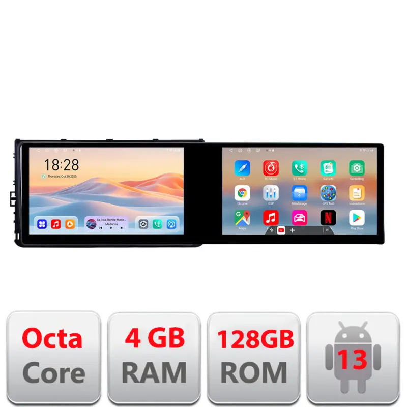 Navigatie VW Edotec Kit-933, 2 ecrane 21.6 inch, Android, 4GB+128GB Livrare gratuită