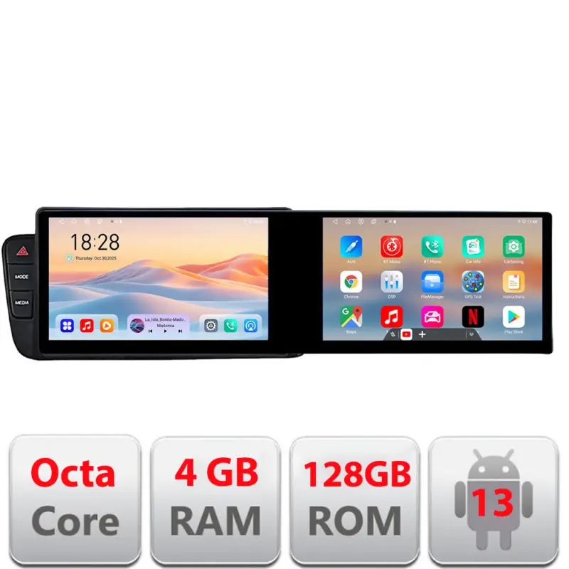 Navigatie Audi A4 A5 B8 cu MMI 3G, Android, 21.6 inch, 4GB+128GB Reducere de preț