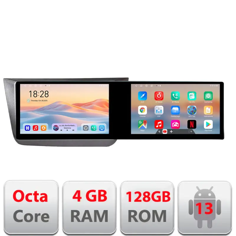 Popular Navigatie Android Seat Altea 2005-2014, 2 ecrane, 4GB RAM, 128GB, 21.6 inch