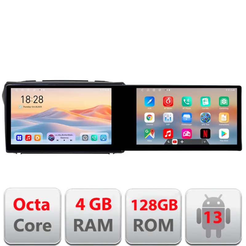 Navigație Android Suzuki Alto 2009-2016 cu 2 ecrane, 4GB RAM, 128GB Nu rata