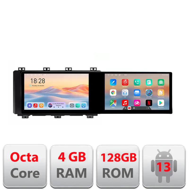 Ieftin Navigatie Toyota Auris 2013-2017 cu 2 ecrane 21.6 inch Android 13, 4GB+128GB