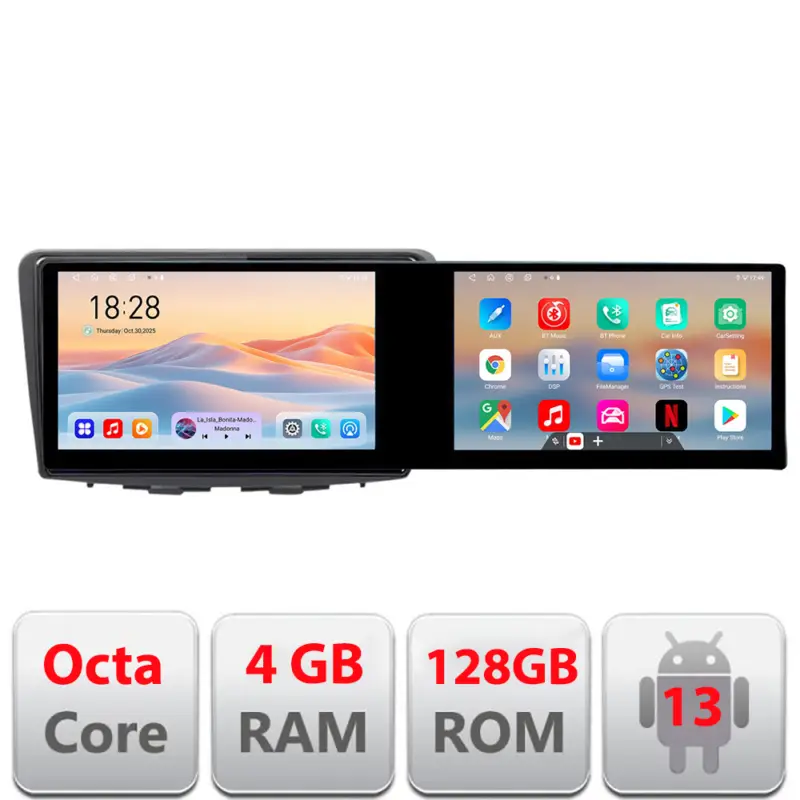 Vezi acum Navigație Android Suzuki Baleno cu 2 ecrane 21.6 inch, 4GB RAM, 128GB