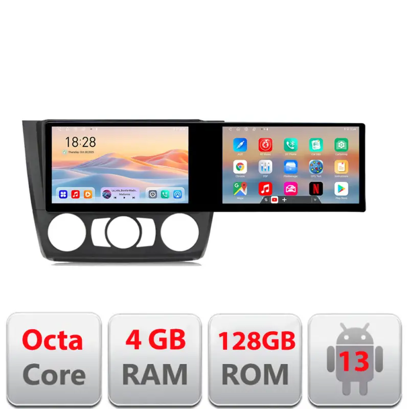 Reducere extra Navigatie BMW Seria 1 E87 2007-2011 21.6 inch Android 4GB+128GB
