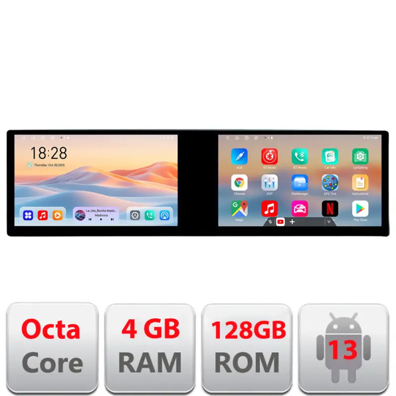 Retur ușor Navigație Android Kia Ceed 2010-2012 cu 2 ecrane, 4GB RAM, 128GB