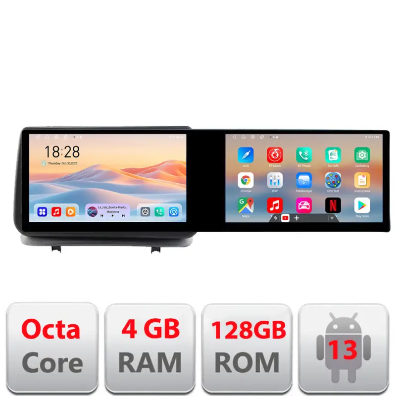 Discount Navigație Renault Clio 3 2005-2013 cu 2 ecrane 21.6 inch Android 4+128GB