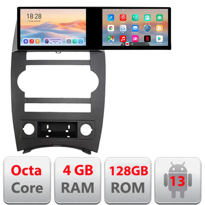 Navigatie Android Jeep Commander 2006-2010, 21.6 inch, 4GB RAM, 128GB Preț mic