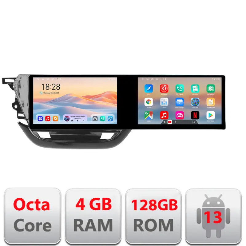 Mai ieftin Navigație Opel Corsa F 2019+ cu 2 ecrane, Android, 4GB RAM, 128GB