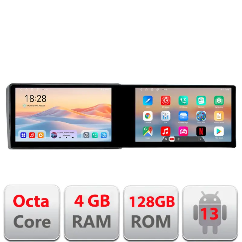 Navigatie Android Iveco Daily 2007-2014 cu 2 ecrane 21.6 inch, 4GB+128GB Livrare rapidă