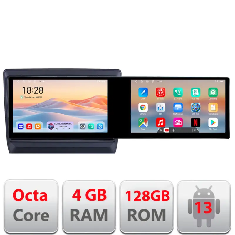 Navigatie Android Isuzu D-Max 2020+ cu 2 ecrane, 4GB RAM, 128GB Ultima șansă