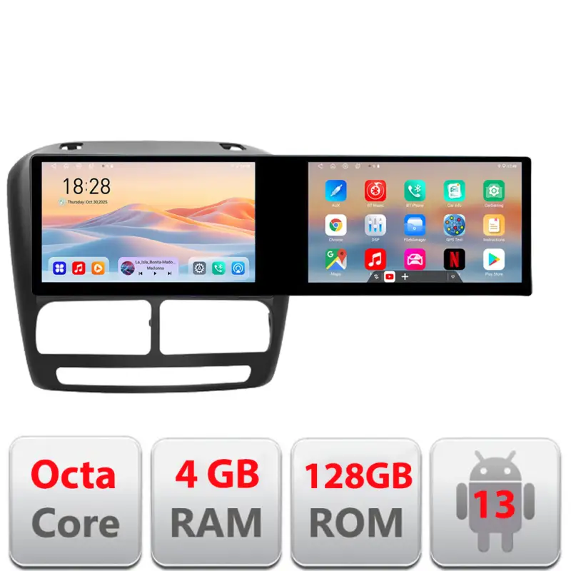 Navigație Android Fiat Doblo și Opel Combo 2010-2017, 2 ecrane 21.6 inch Livrare expres