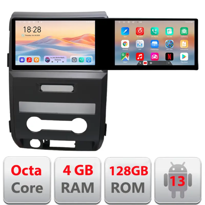 Navigatie Android Ford F150 2008-2014 Edotec 10.5 inch 4GB+128GB 8 Core Reducere de preț