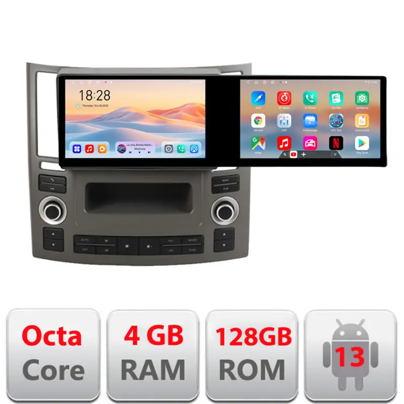 Navigație Android Infiniti FX45 2007-2009, 2 ecrane, 4GB+128GB, 21.6 inch Ofertă