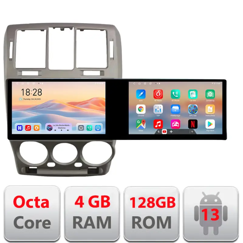 Navigatie Hyundai Getz 2002-2010 Edotec 2 ecrane 21.6 inch 4GB+128GB Plată sigură