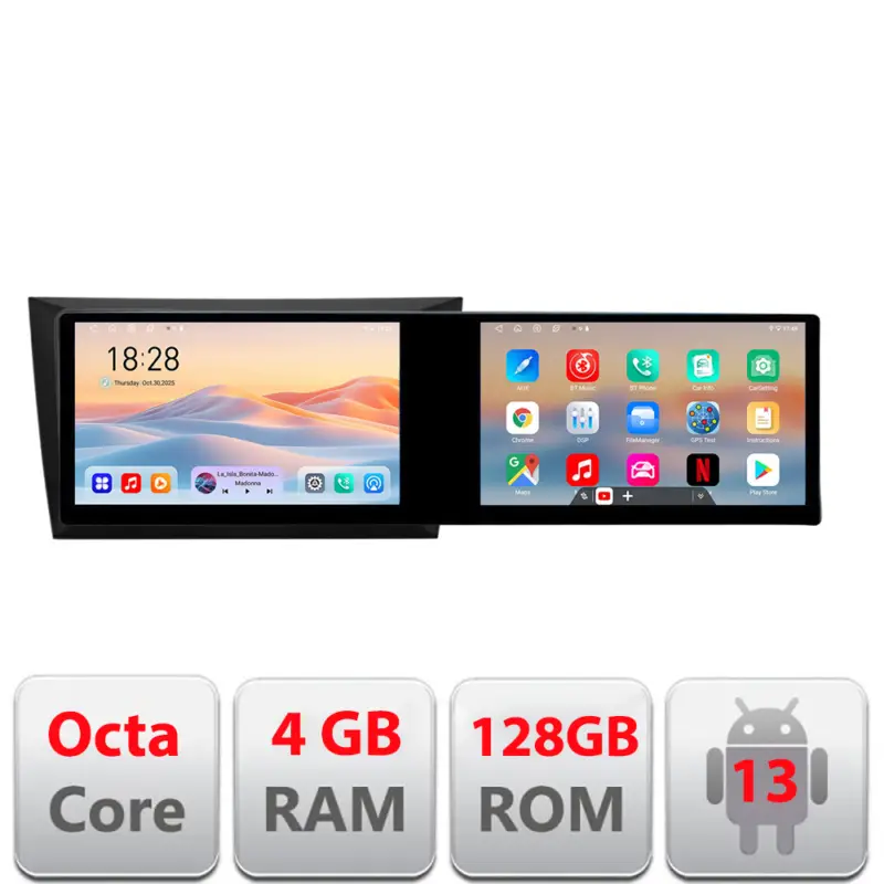 Livrare gratuită Navigatie Android VW Golf 6 2009-2013, 2 ecrane 21.6 inch, 4GB RAM, 128GB