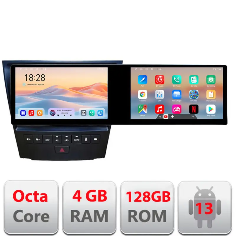 Navigație Lexus GS 2004-2011 cu 2 ecrane 21.6 inch Android 8 Core 4+128GB Preț mic