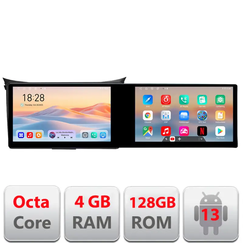 Livrare rapidă Navigatie Android Hyundai i30 2011-2016 cu 2 ecrane, 4GB RAM, 128GB