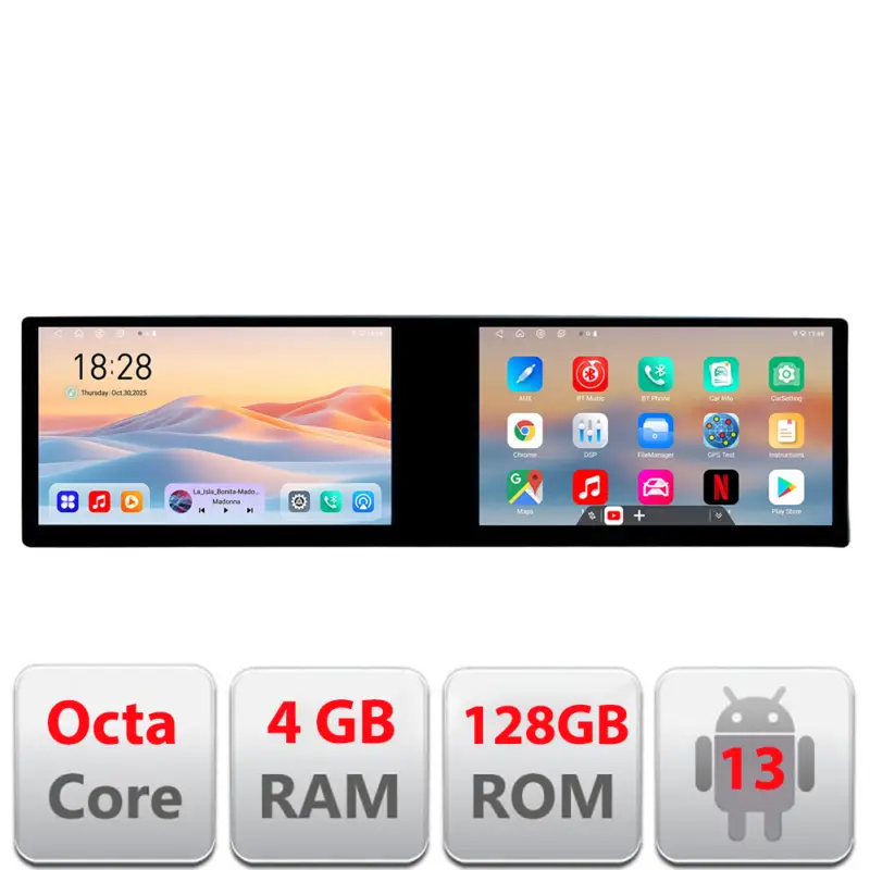 Navigatie Hyundai I40 cu 2 ecrane 21.6 inch, Android, 4GB RAM, 128GB Reducere