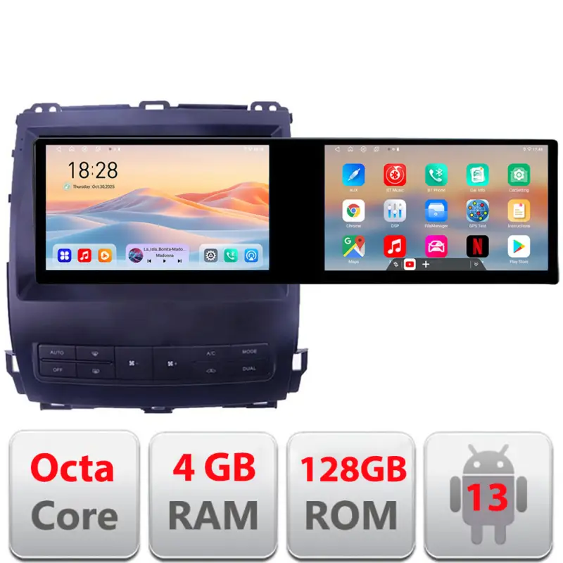 Navigatie Android Toyota Prado J120 2002-2009, 10.5 inch, 4GB+128GB Reduceri