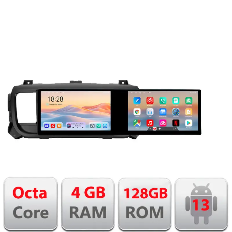 Navigatie Android Citroen Jumpy / Peugeot Traveller / Toyota Proace 21.6 inch Popular