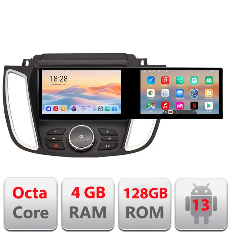 Preț redus Navigație Ford Kuga 2015-2020 Android 10.5 inch 4GB RAM 128GB Edotec