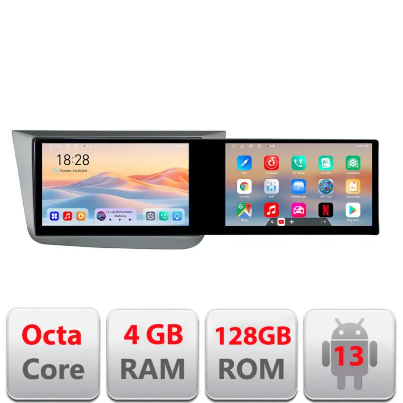 Navigatie Android Seat Leon 2005-2012, 2 ecrane 21.6 inch, 4GB RAM Nu rata