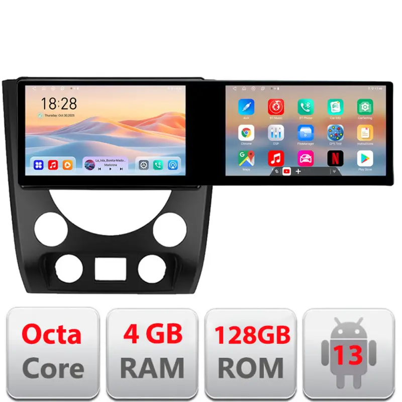Navigatie Android SsangYong Rexton 2013-2016, 2 ecrane, 4GB RAM, 128GB Reduceri