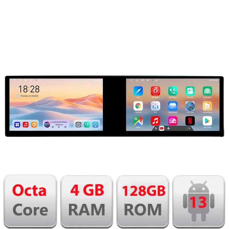 Reducere de preț Navigație Android Suzuki Splash Opel Agila 2008-2014, 2 ecrane 4GB+128GB