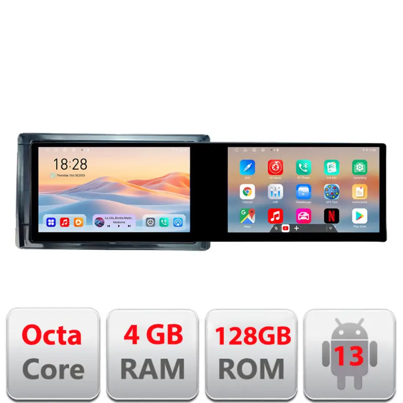 Vezi acum Navigatie Toyota 2DIN Edotec cu 2 ecrane 21.6 inch, Android, 4GB+128GB