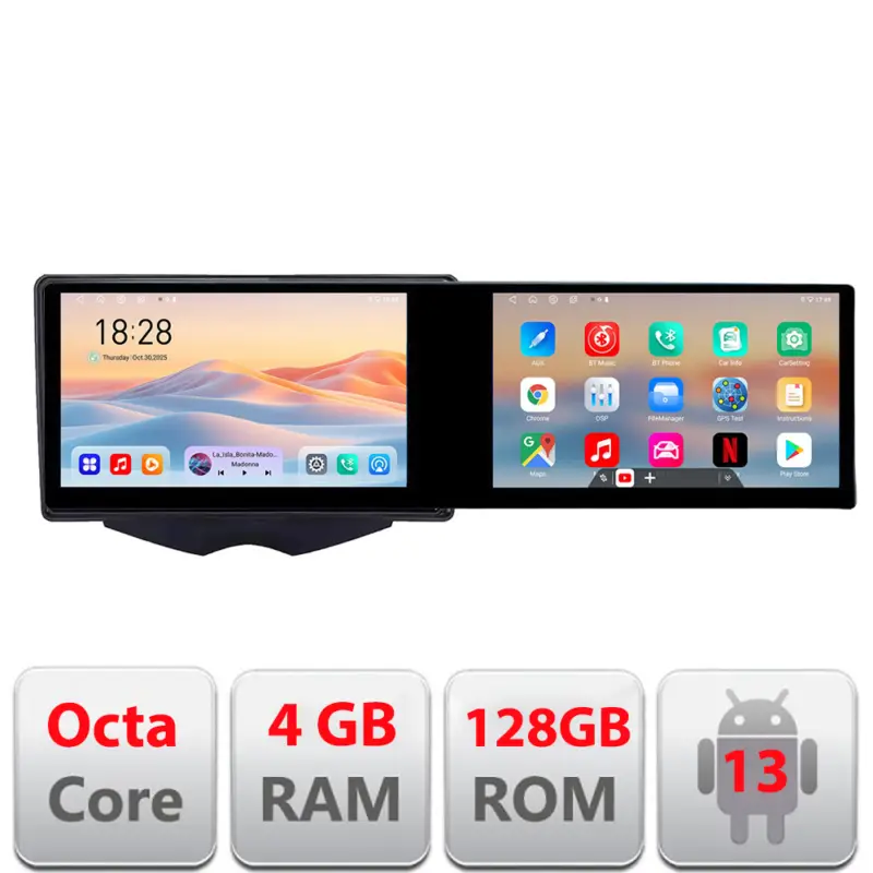 Navigatie Hyundai Veloster cu 2 ecrane 21.6 inch, Android, 4GB RAM, 128GB Noutate