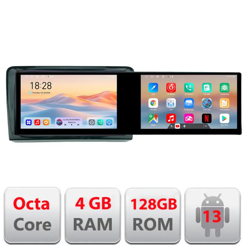Bestseller Navigatie auto VW PQB Edotec cu 2 ecrane 21.6 inch, Android 13, 4GB+128GB