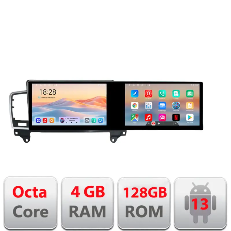 Navigatie Android Mercedes ML W166 NTG4.5, 21.6 inch, 4GB+128GB Noutate