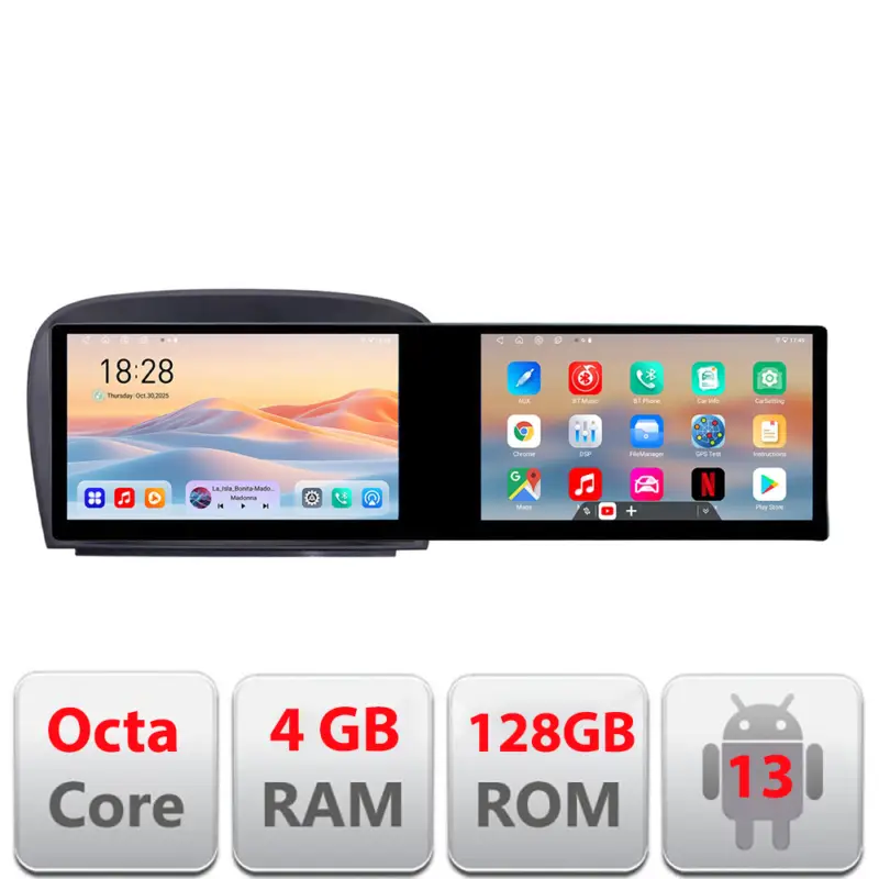 Promoție Navigație Android Mercedes SL W230 2004-2011, 2 ecrane 21.6 inch, 4+128GB