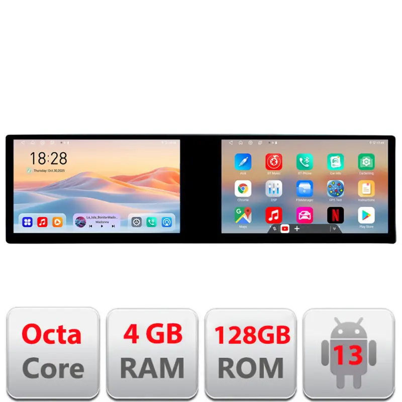 Disponibil imediat Navigație auto universală Edotec 10.5 inch, 8 core, 4+128GB, Android 13
