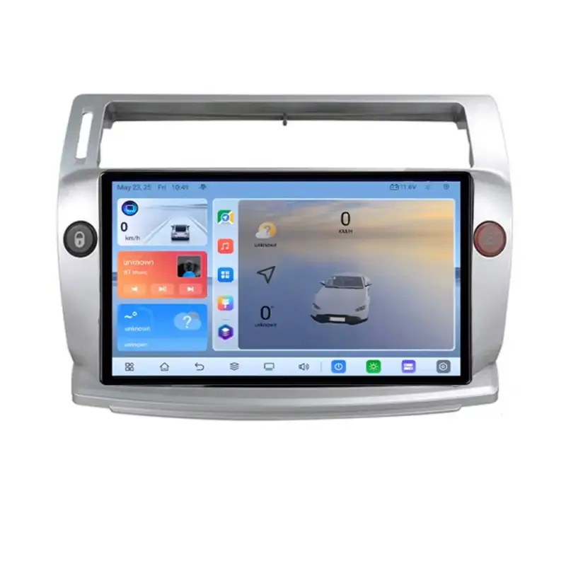 Lichidare de stoc Navigație Citroen C4 2005-2010 Android 8+128GB QLED 1K 4G LTE GPS