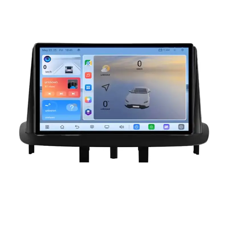 Navigație Android Renault Megane 3 și Fluence 8+128 GB QLED 4G GPS Calitate înaltă