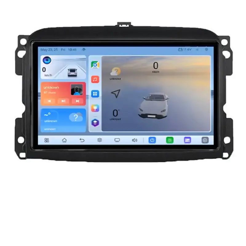 Retur gratuit Navigație Android Fiat 500L 2012-2017, QLED 1K, 8GB RAM, 128GB, 4G
