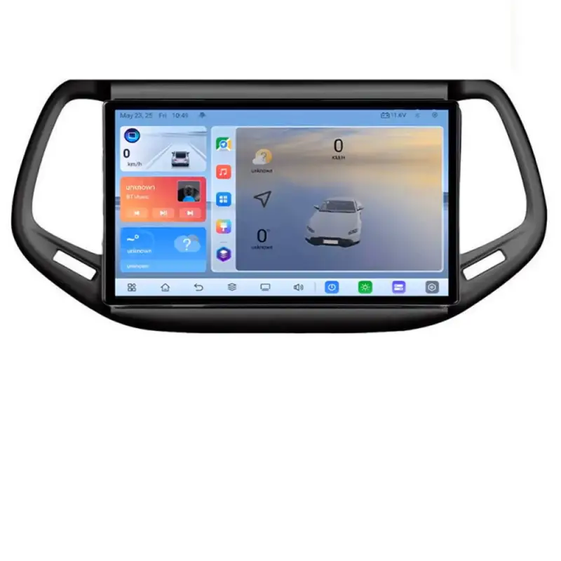 Retur gratuit Navigație Jeep Compass 2017 manuală, Android 8+128GB, QLED, 4G, GPS, 360