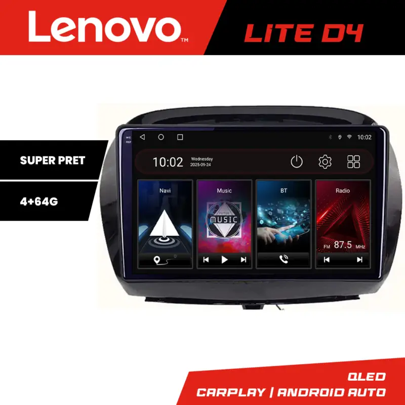 Navigatie dedicata Honda FR-V 2004-2009 Lenovo QLED 4+64 CarPlay Cel mai vândut