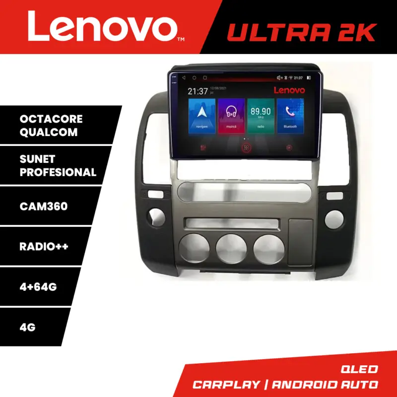Navigație dedicată Nissan Pathfinder și Navara 4+64 4G QLED CarPlay Cel mai bun preț