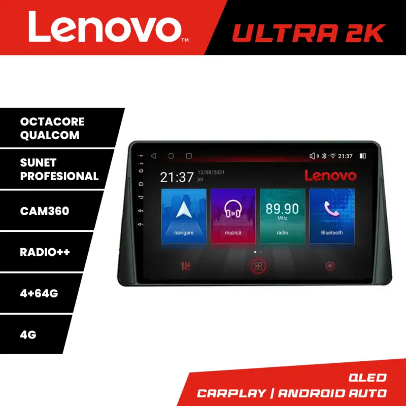 Navigație Android Ford Focus 4 și Kuga 2018-2023 Lenovo QLED 4+64GB Bestseller