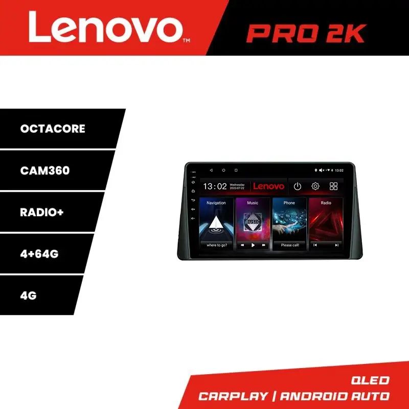 Noutate Navigație Android Ford Focus 4 și Kuga 2018-2023 Lenovo QLED 2K 4+64GB