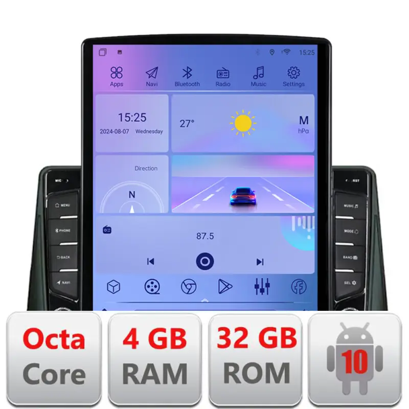 Navigație Android Ford Focus 4 / Kuga 2018-2023, ecran Tesla 9.7, 4G Expediere rapidă