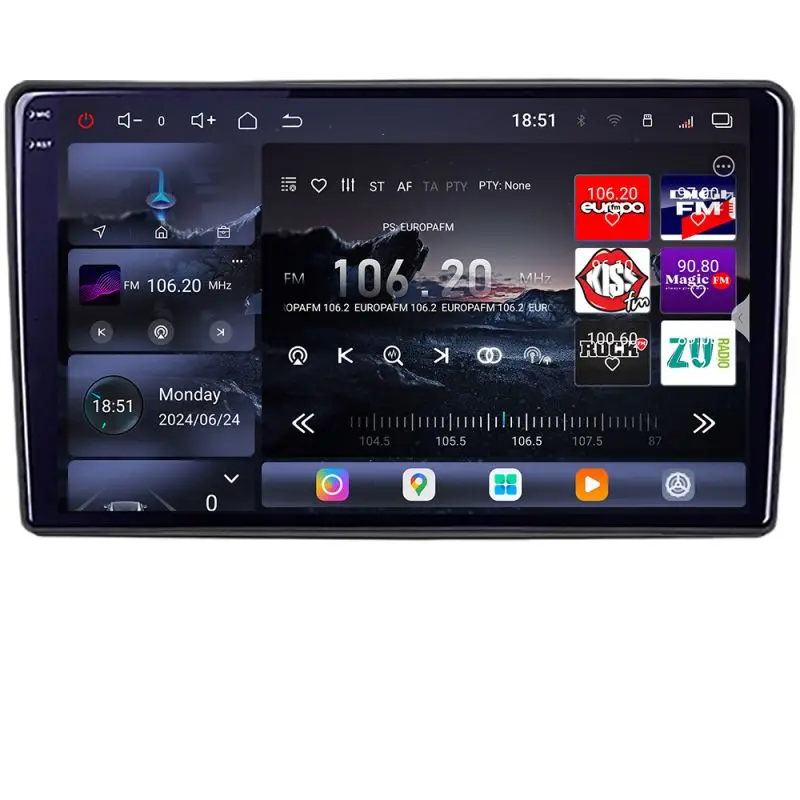 Navigație auto universală Edotec EDT-E810-2K cu ecran 2K și multimedia Premium