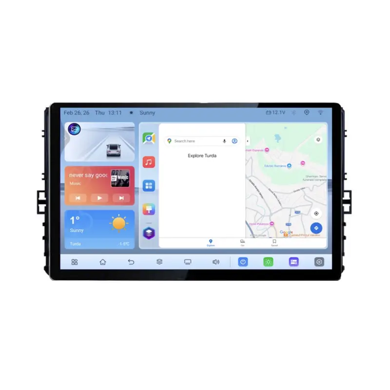 Expediere rapidă Navigație VW 2DIN QLED Octa Core 4GB+64GB 4G LTE DSP CarPlay Android Auto